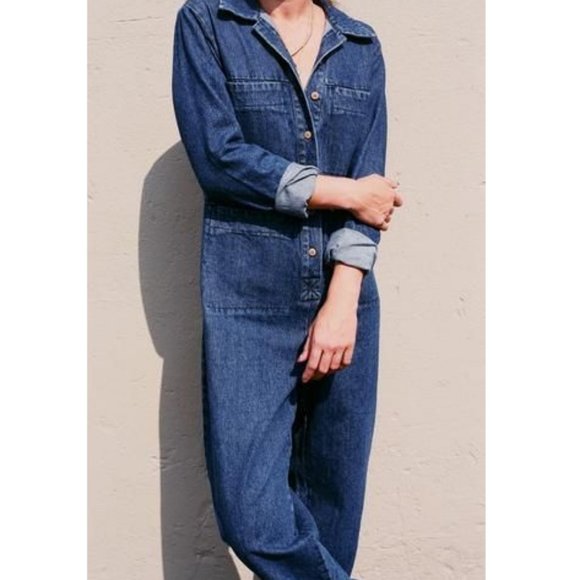 Ilana Kohn Pants - Ilana Kohn Tia Coveralls Jumpsuit in Blue Denim 4